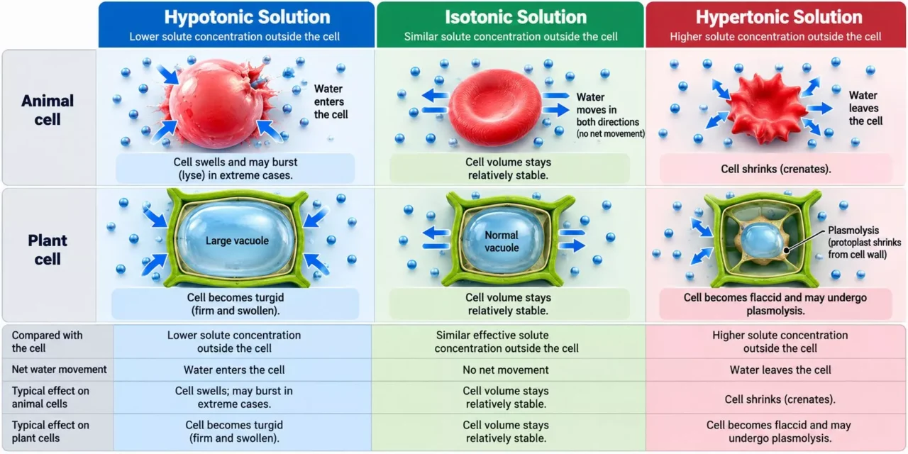 Hypotonic, Hypertonic, And Isotonic Solutions